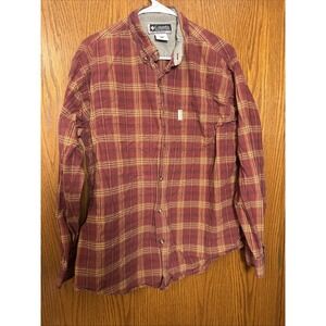 Columbia XCO Men's‎ Long Sleeve Button Sleeve L Button Up Shirt Size Large Plaid